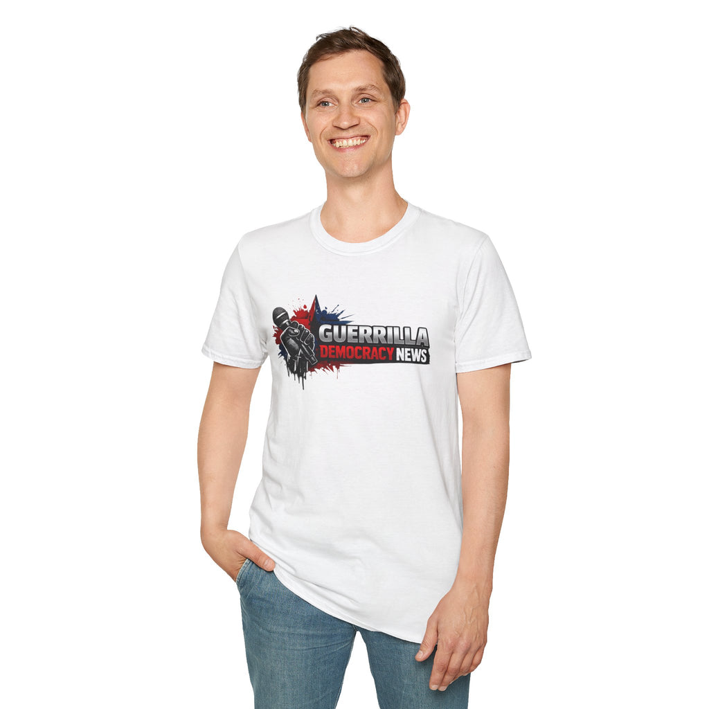 Guerrilla Democracy News T-Shirt – Political Podcast Logo Tee