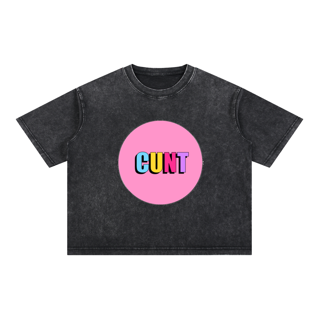 Cunt Mineral Wash Boxy Cotton T-Shirt