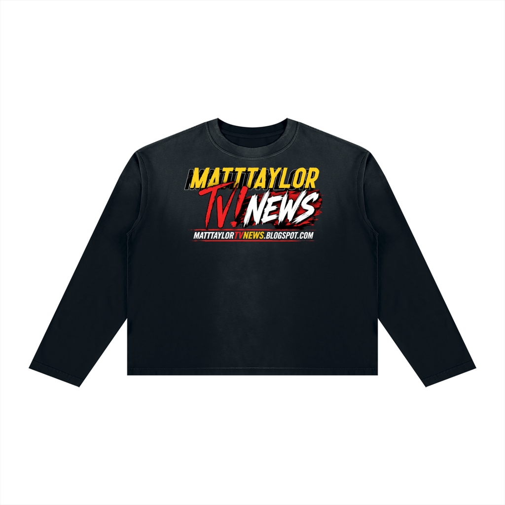 Matt Taylor TV News Unisex Sunfade Boxy Long Sleeve T-Shirt