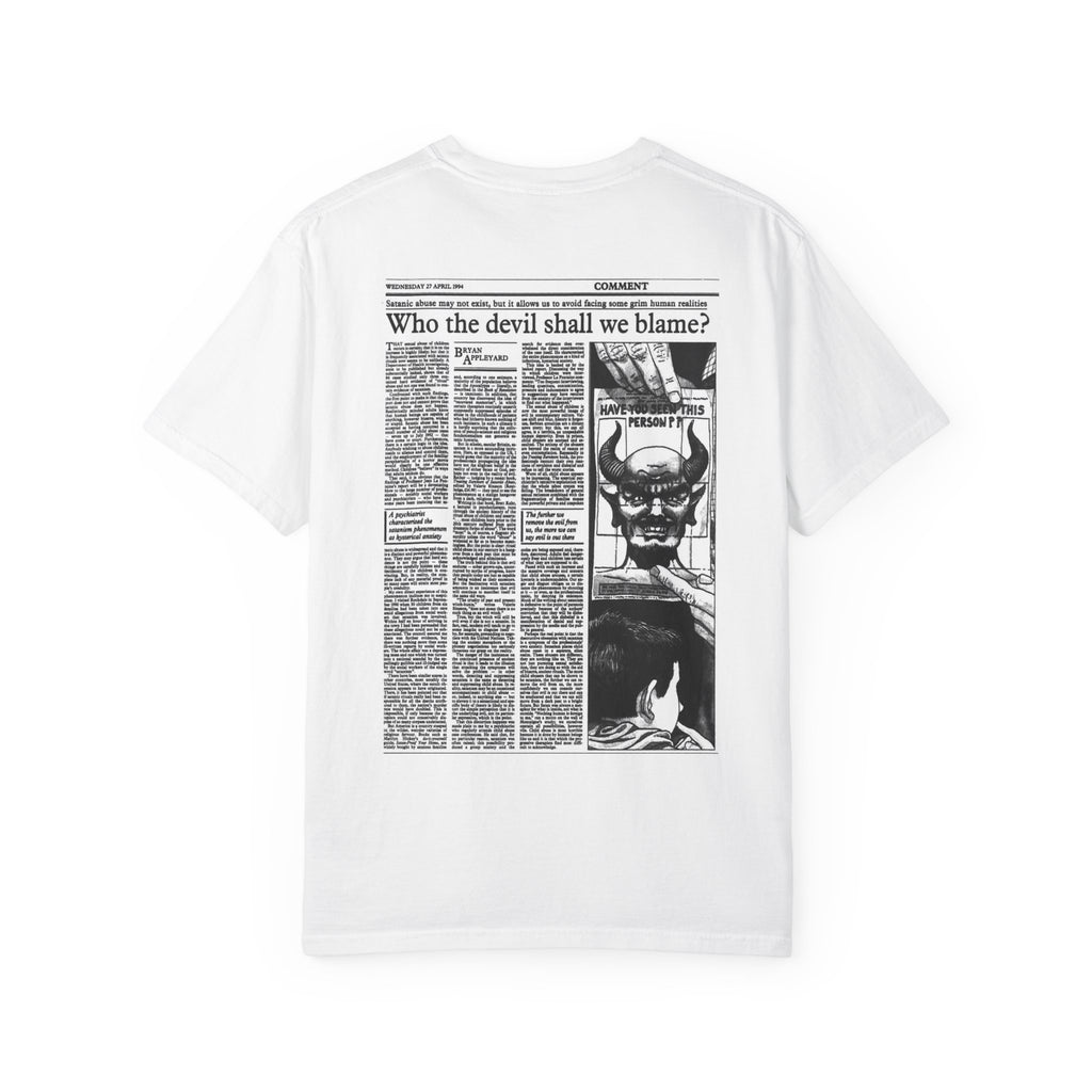 Graphic Quote T-Shirt — ‘Shut up Matt. (Satanism article from 1930's) on the back.