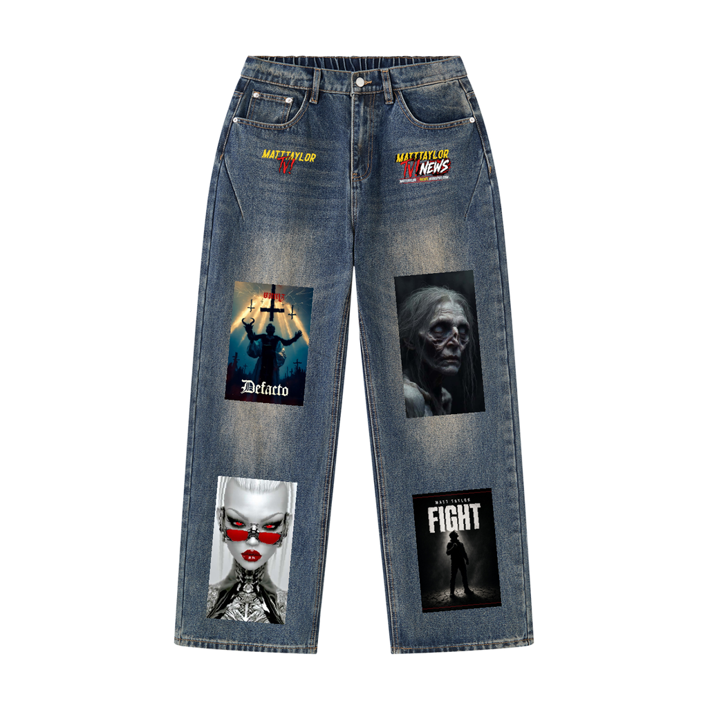 Men's Vintage Wash Denim Jeans
